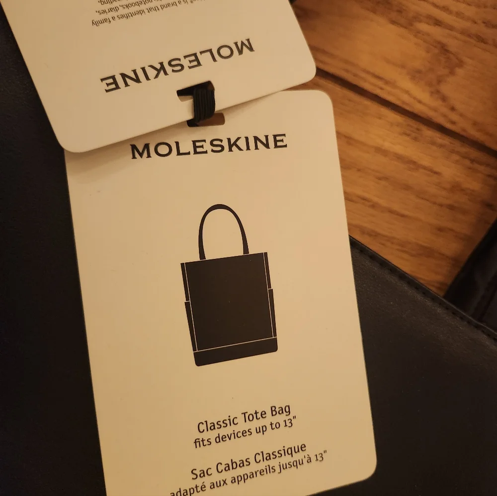 Moleskin Black classic tote NWT - Picture 2 of 4